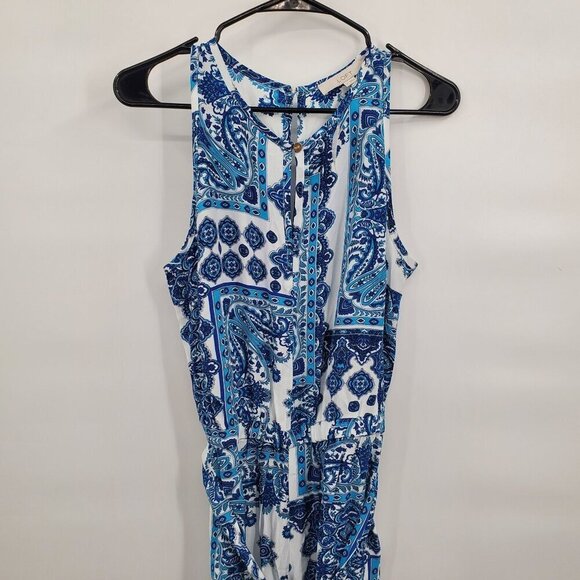 Loft Paisley Keyhole Wide Leg Jumpsuit Women Size Small NWT Summer Cruise - Picture 4 of 16